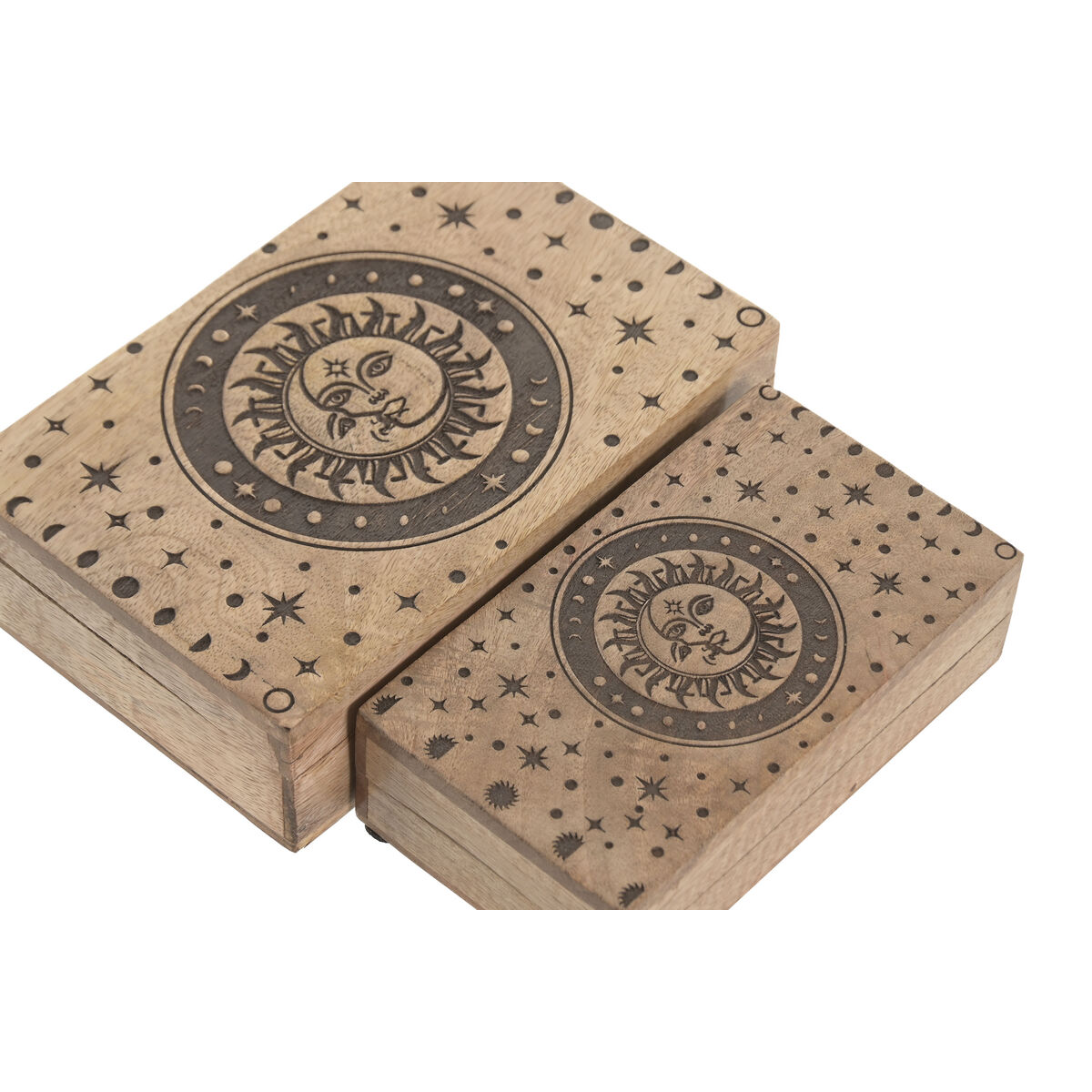 Doos-Juwelenkistje Home ESPRIT Bruin Mangohout 25,5 x 18 x 9 cm