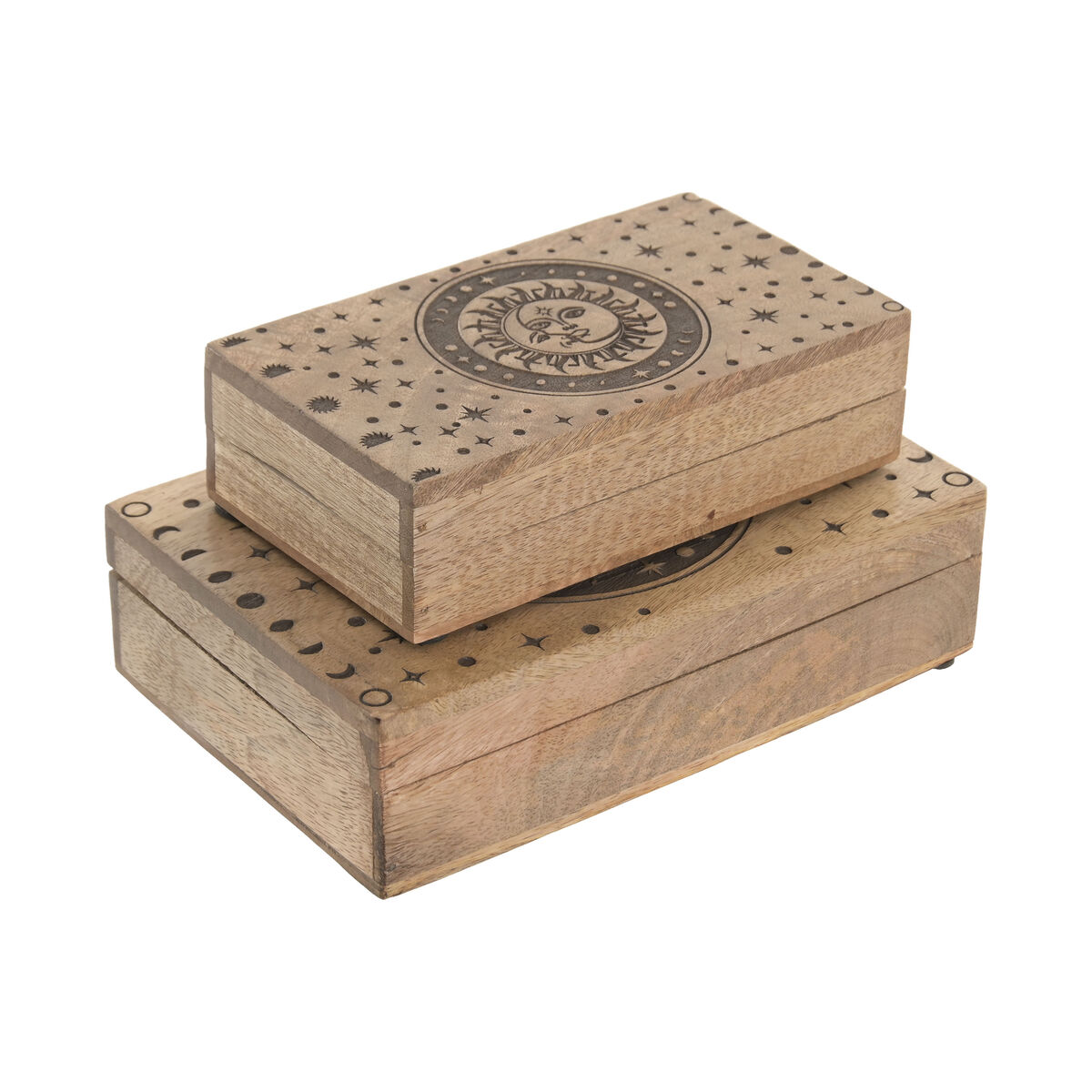 Doos-Juwelenkistje Home ESPRIT Bruin Mangohout 25,5 x 18 x 9 cm
