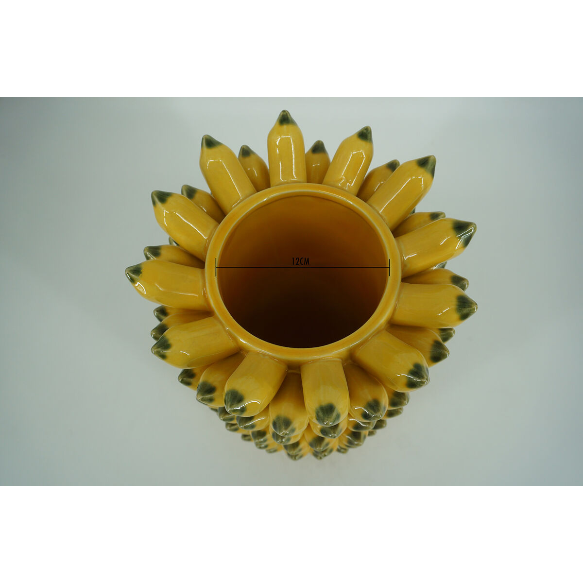 Vaas Home ESPRIT Geel Groen Keramisch Tropisch 28 x 28 x 40 cm