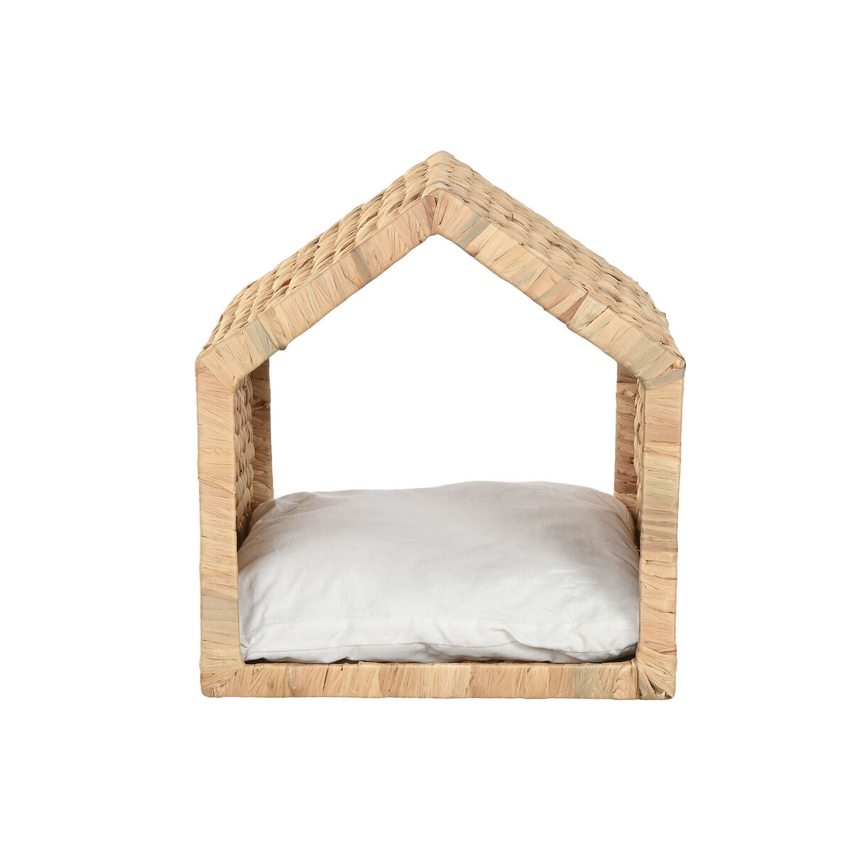 Huisdierbed Home ESPRIT Crème Natuurlijk Metaal Waterhyacint 43 x 43 x 46 cm