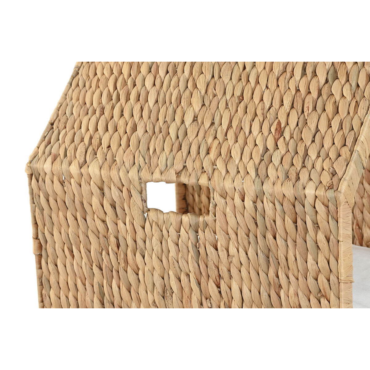 Huisdierbed Home ESPRIT Crème Natuurlijk Metaal Waterhyacint 43 x 43 x 46 cm