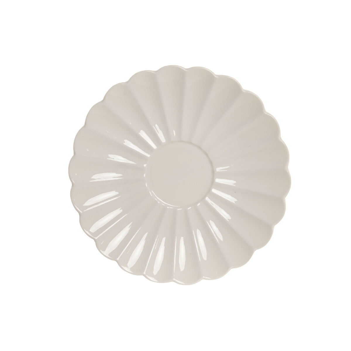 Set of 6 Cups with Plate Home ESPRIT White Porcelain 150 ml, view 5