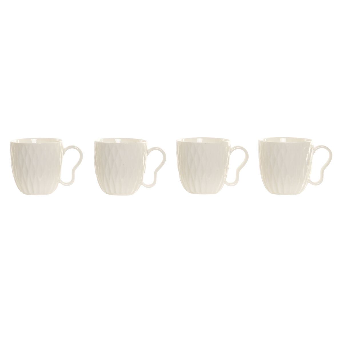 Mok Home ESPRIT Wit Donkerbruin Met reliëf 350 ml