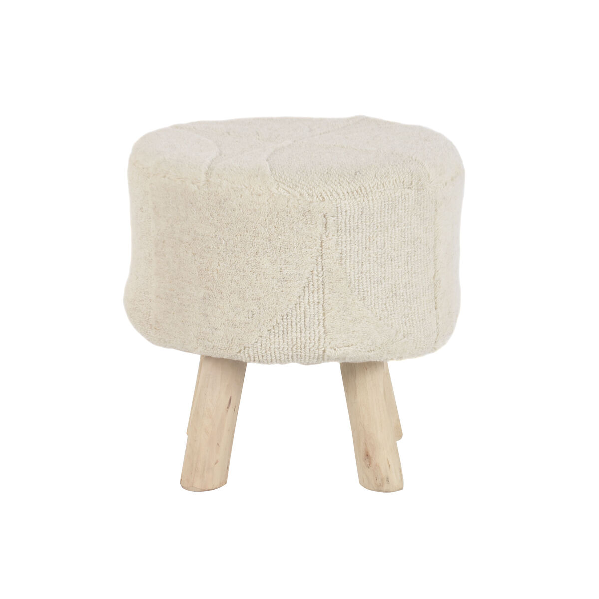 Voetensteun Home ESPRIT Beige Boho 40 x 40 x 40 cm