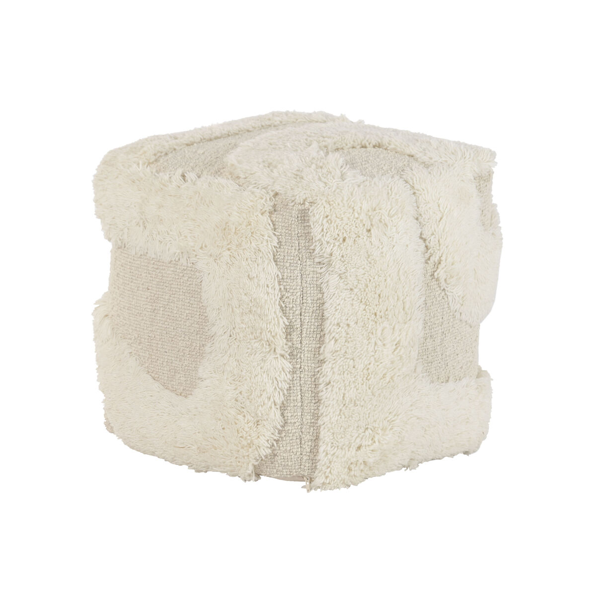 Voetensteun Home ESPRIT Beige Boho 45 x 45 x 45 cm