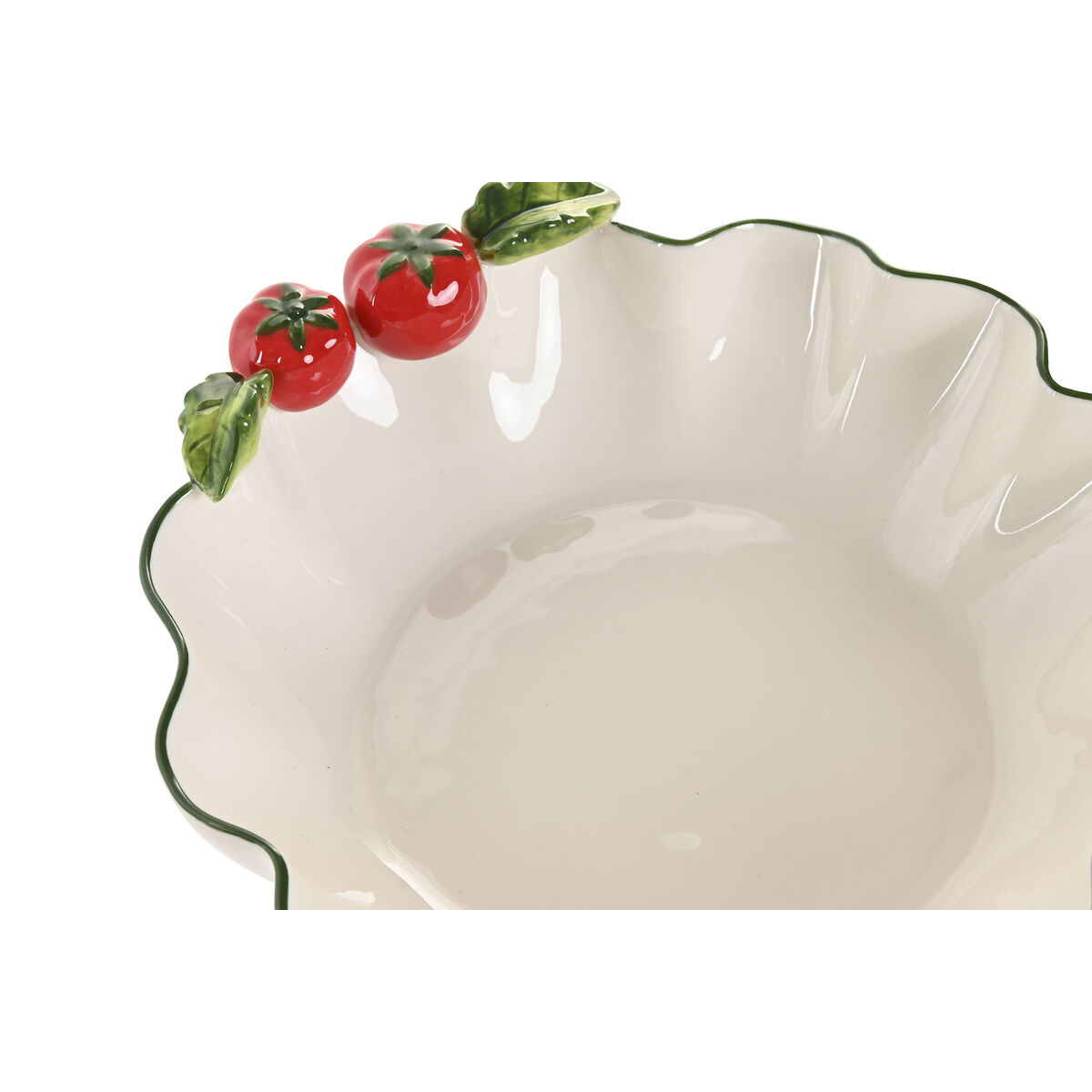 Saladekom Home ESPRIT Wit Rood Groen Keramiek