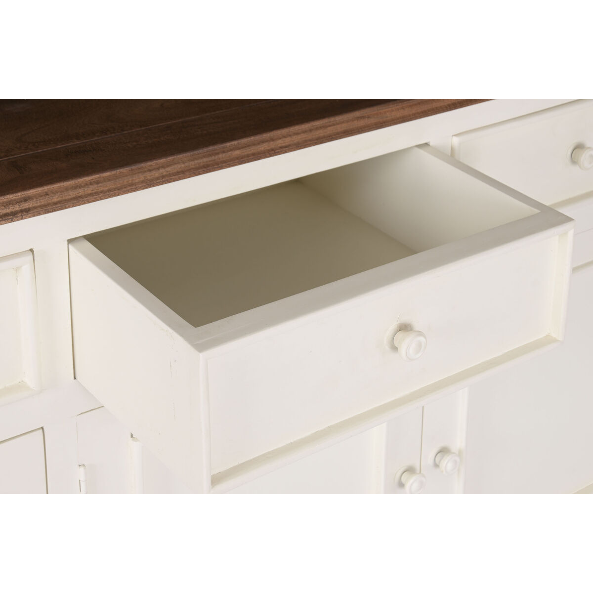 Display Standaard Home ESPRIT Crème Donkerbruin Mangohout Hout MDF 150 X 45 X 190 CM