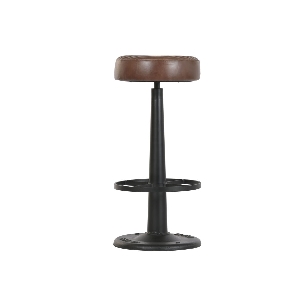 Kruk Home ESPRIT Bruin Zwart Leer Ijzer