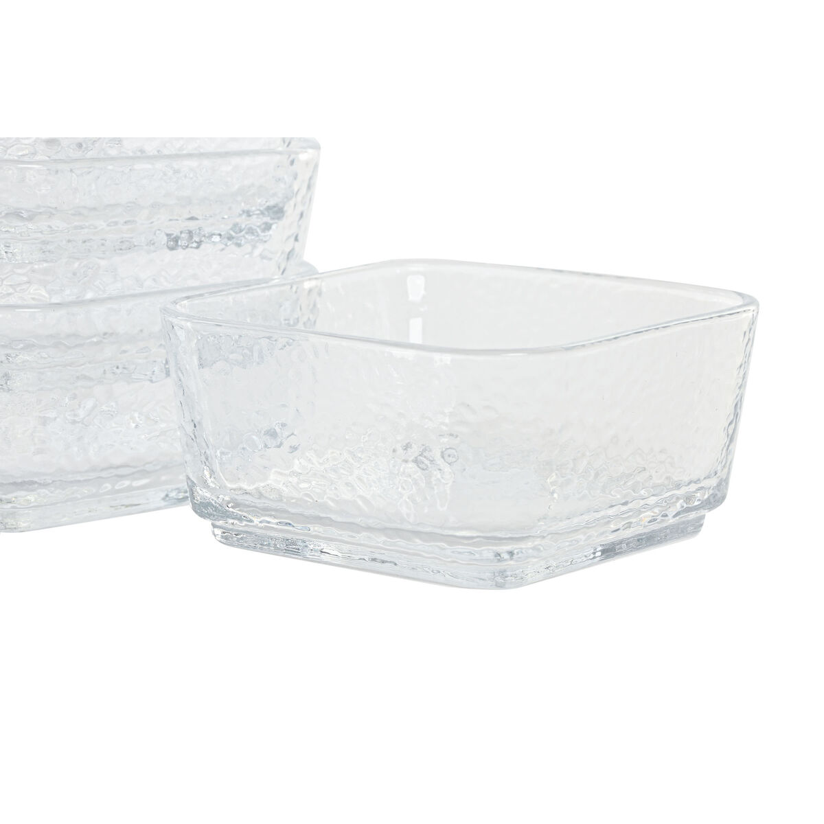 Snackdienblad Home ESPRIT Transparant Natuurlijk 300 ml 22 x 22 x 6 cm