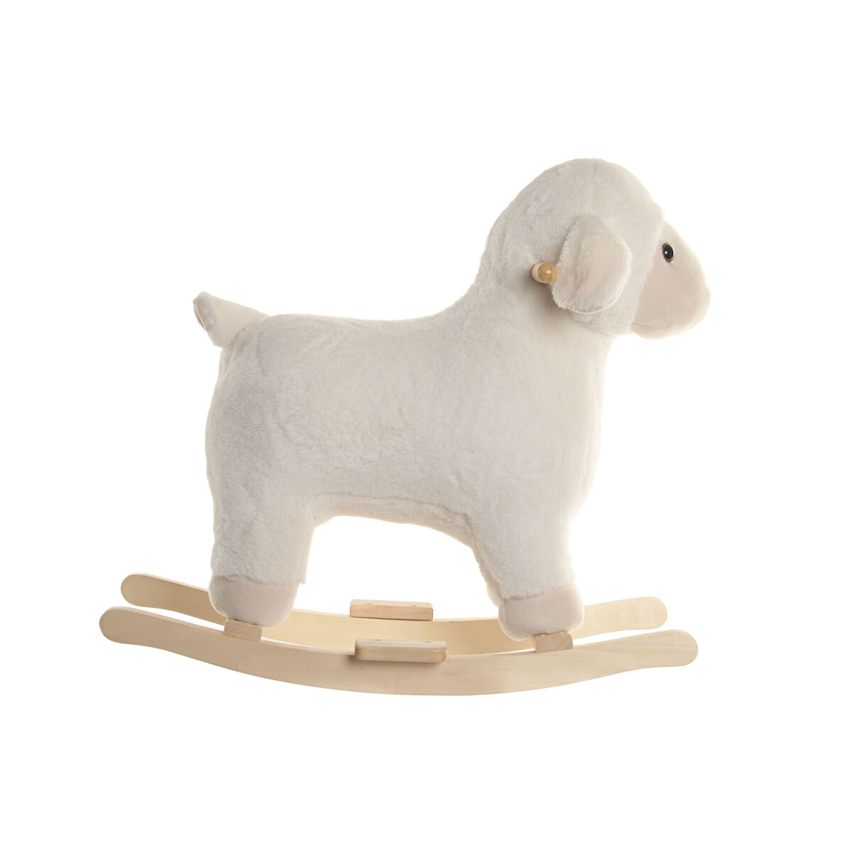 Schommelstoel Home ESPRIT Wit Natuurlijk Schaap