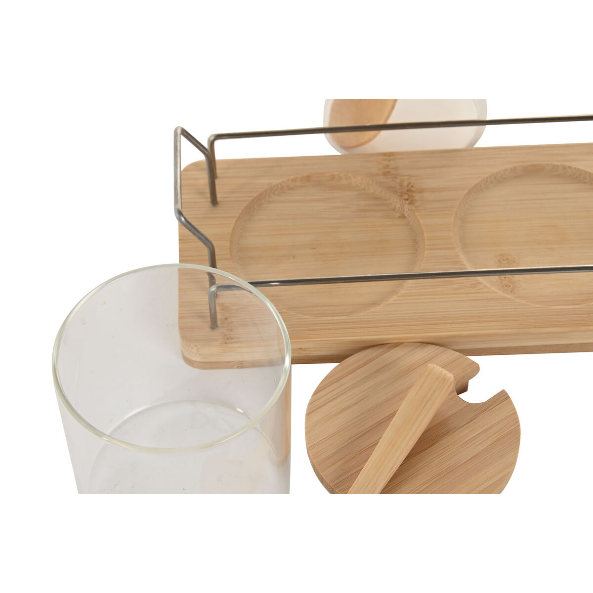 Sugar Bowl Home ESPRIT Natural Bamboo Crystal 21,5 X 10,5 X 10 CM 2 Pieces, view 4