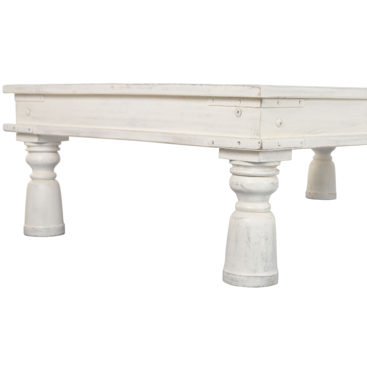 Hoofdtafel Home ESPRIT Wit 70 x 107 x 45 cm