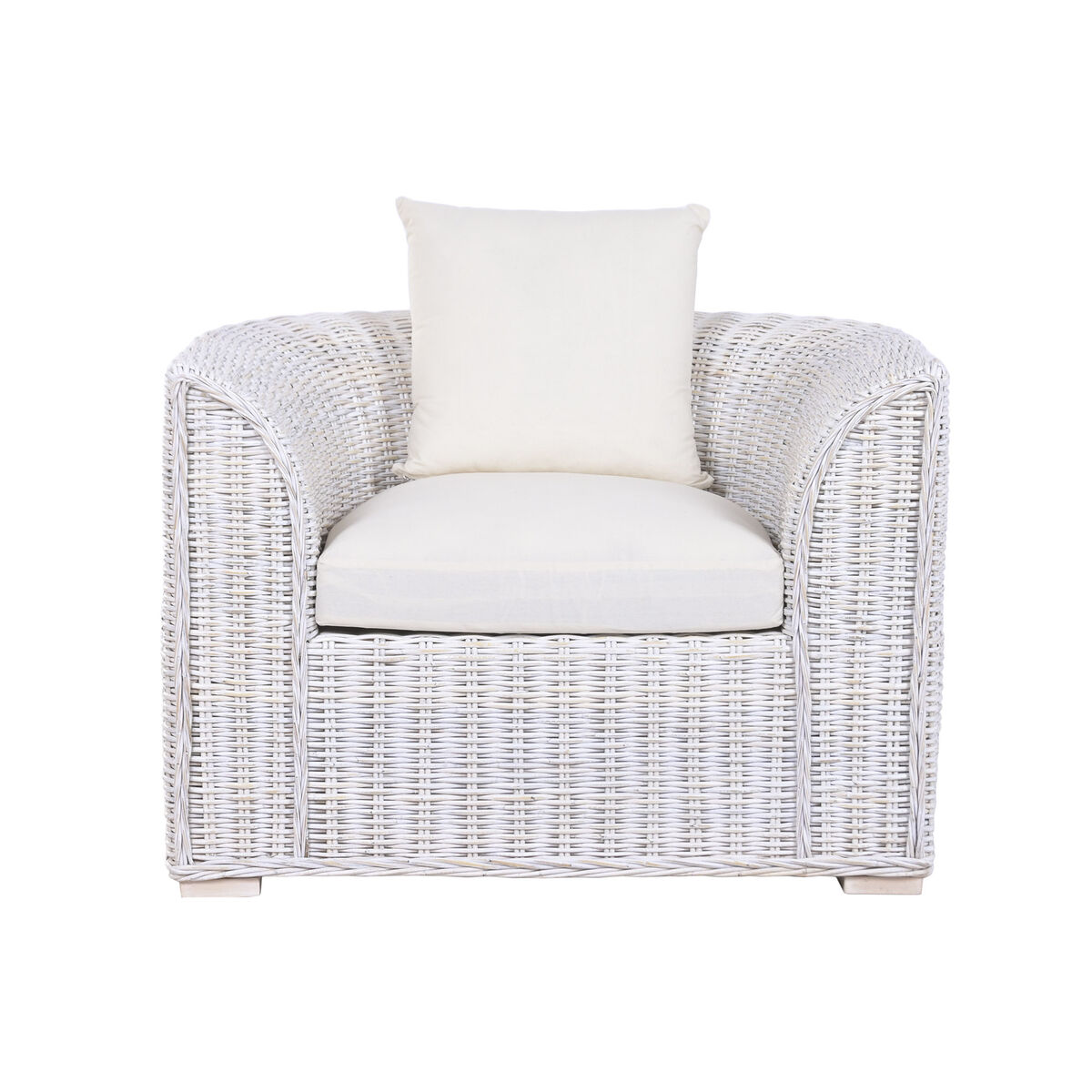 Leunstoel Home ESPRIT Wit 100 x 78 x 68 cm