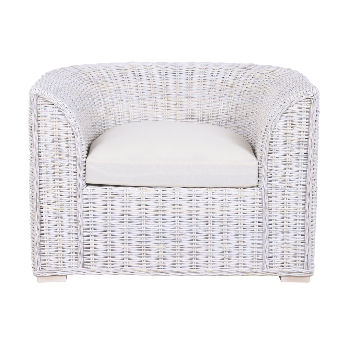Leunstoel Home ESPRIT Wit 100 x 78 x 68 cm