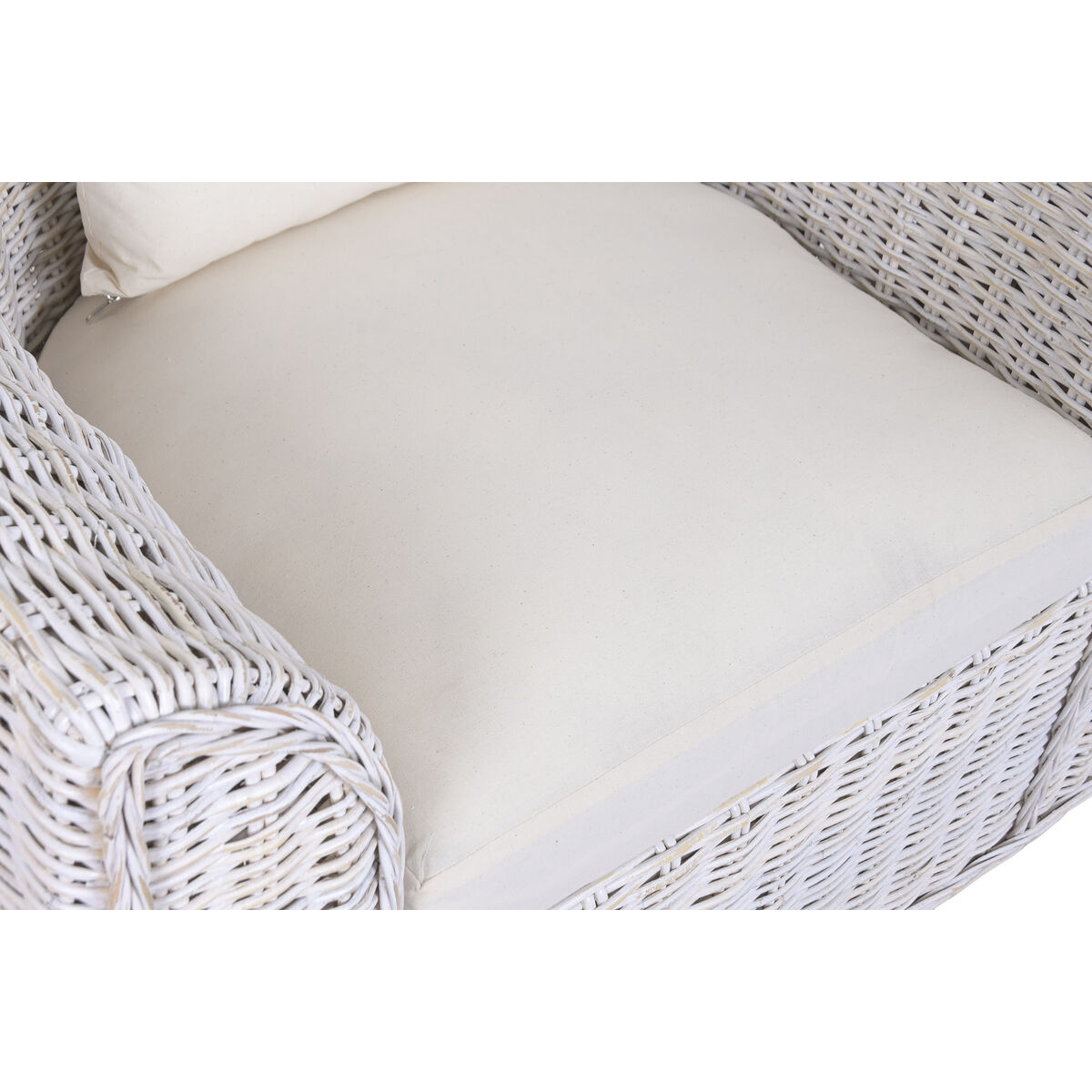 Leunstoel Home ESPRIT Wit 100 x 78 x 68 cm
