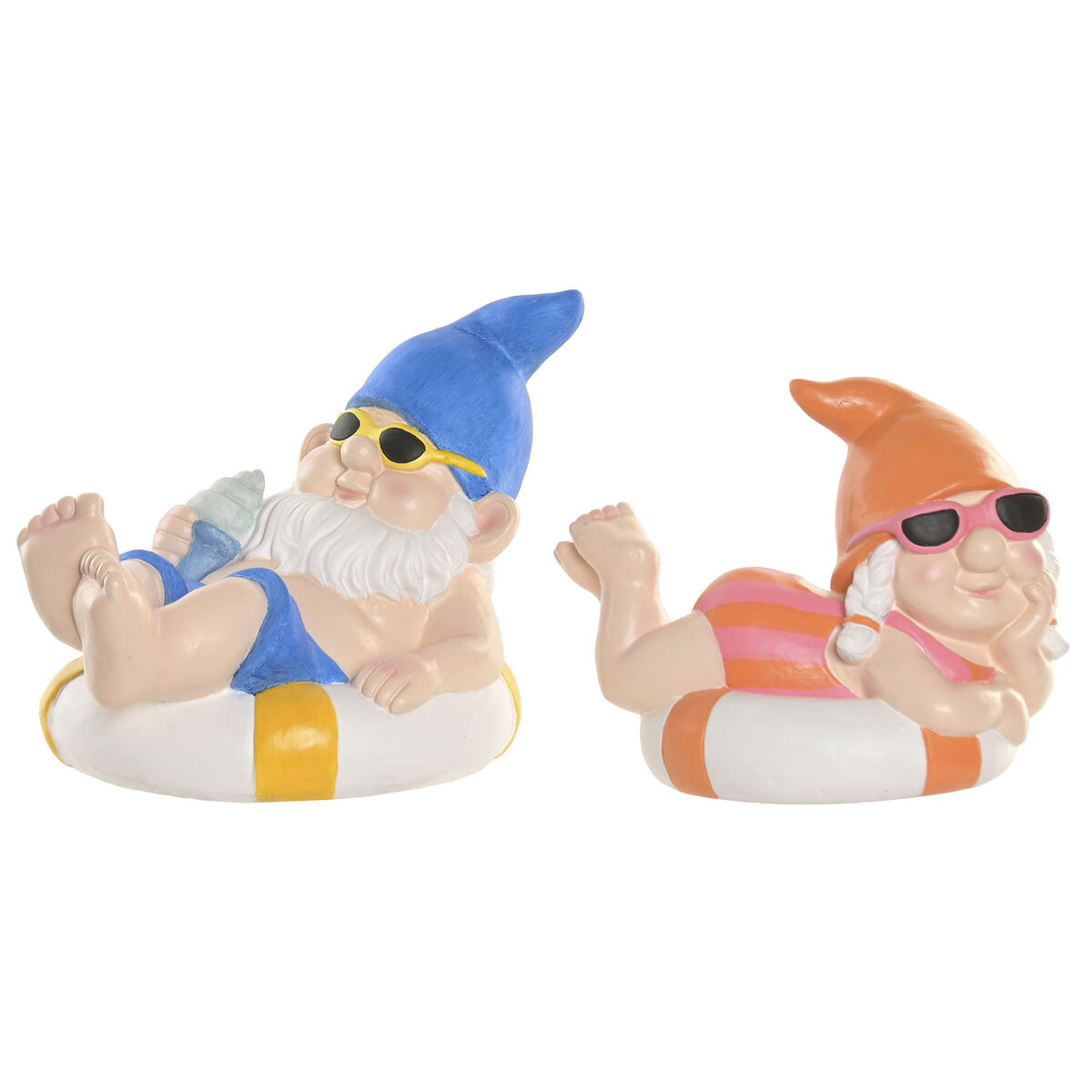 Decoratieve figuren Home ESPRIT Multicolour Mediterrane (2 Onderdelen) (2 Stuks)