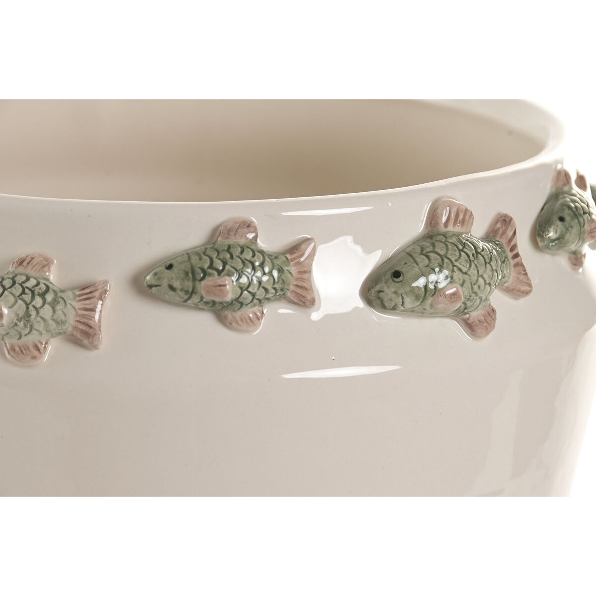Vaas Home ESPRIT Groen Crème Keramisch Mediterrane 25 X 25 X 25,5 CM