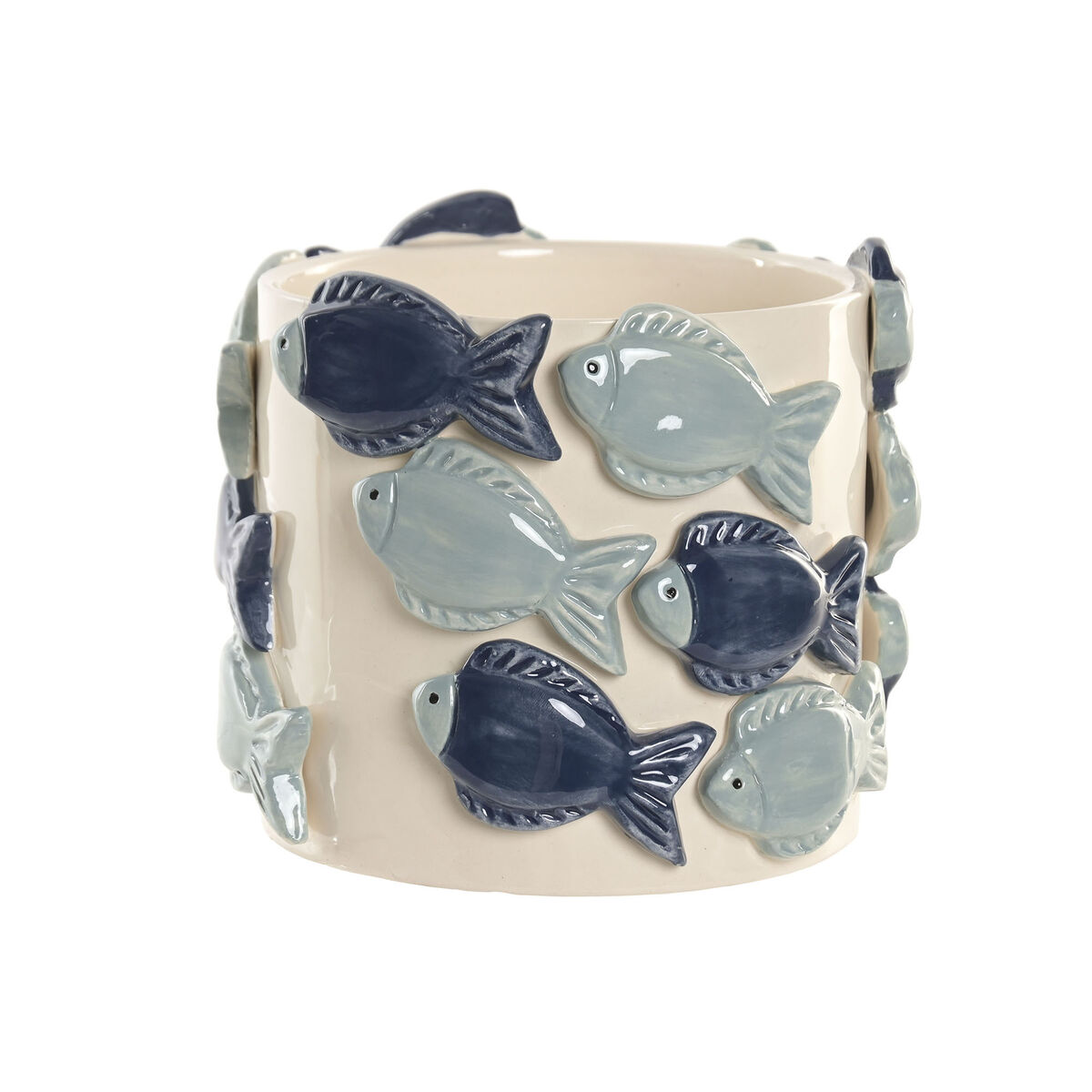 Grondlegger Home ESPRIT Blauw Wit Keramisch 18 x 18 x 16 cm