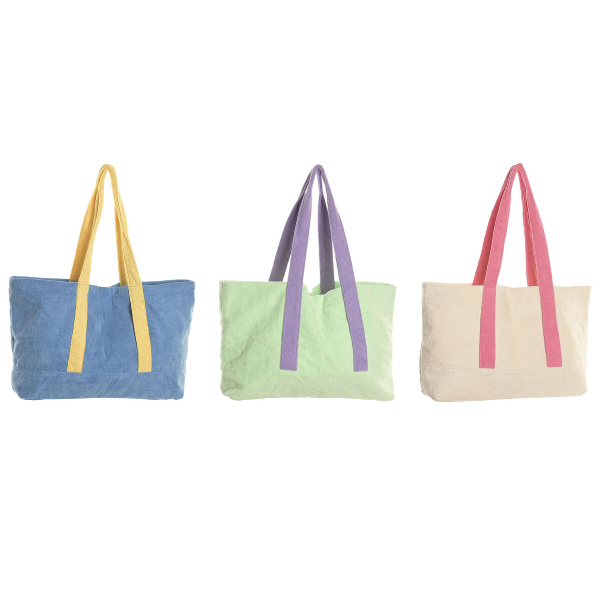 Handtas Dames Home ESPRIT Blauw Wit Groen 67 X 14 X 36 CM (3 Stuks)
