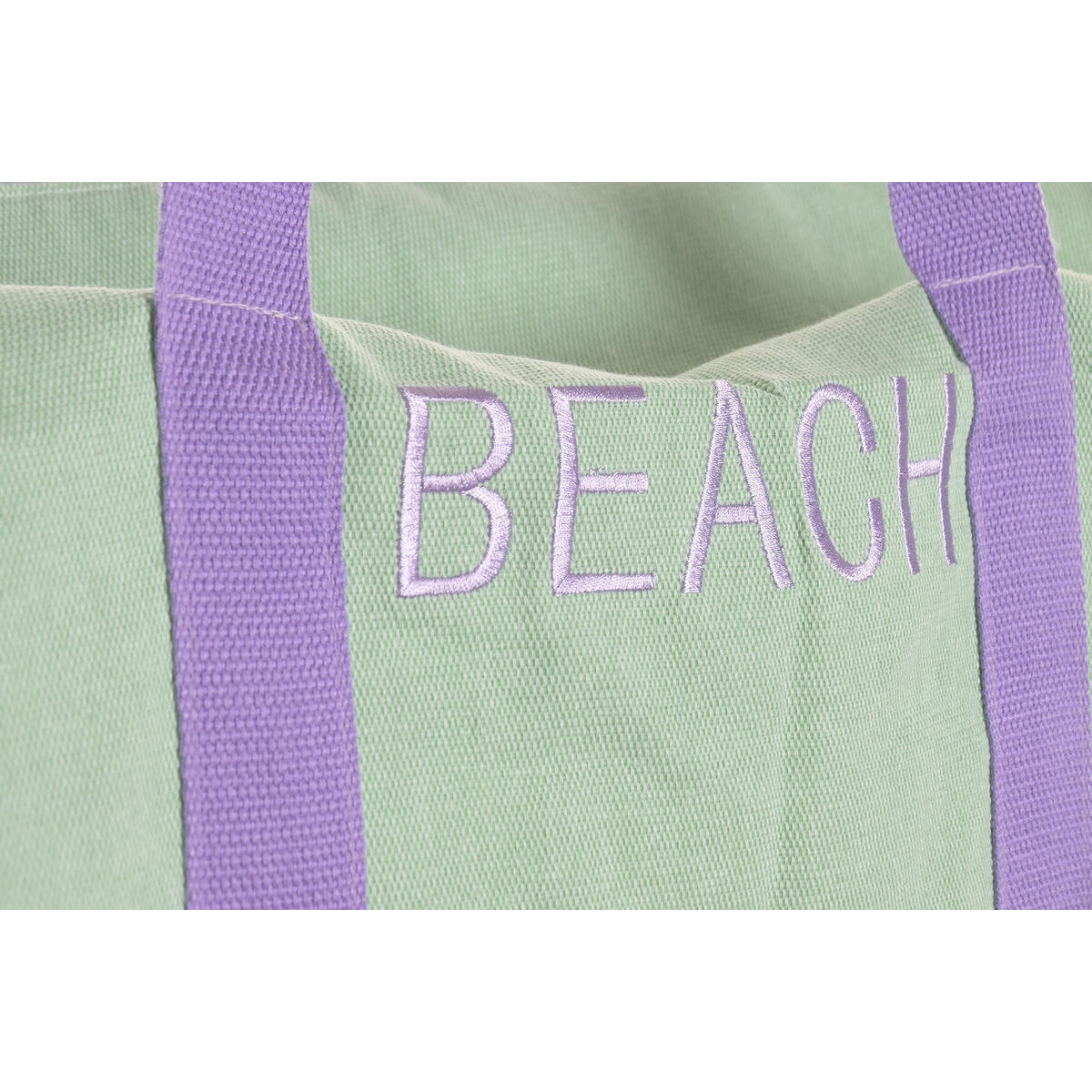 Strandtas Home ESPRIT Blauw Wit Groen polialgodon 60 x 38 x 38 cm (3 Stuks)