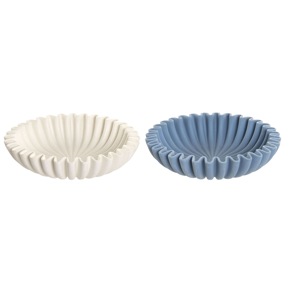 Middenstuk Home ESPRIT Wit Marineblauw (2 Stuks)