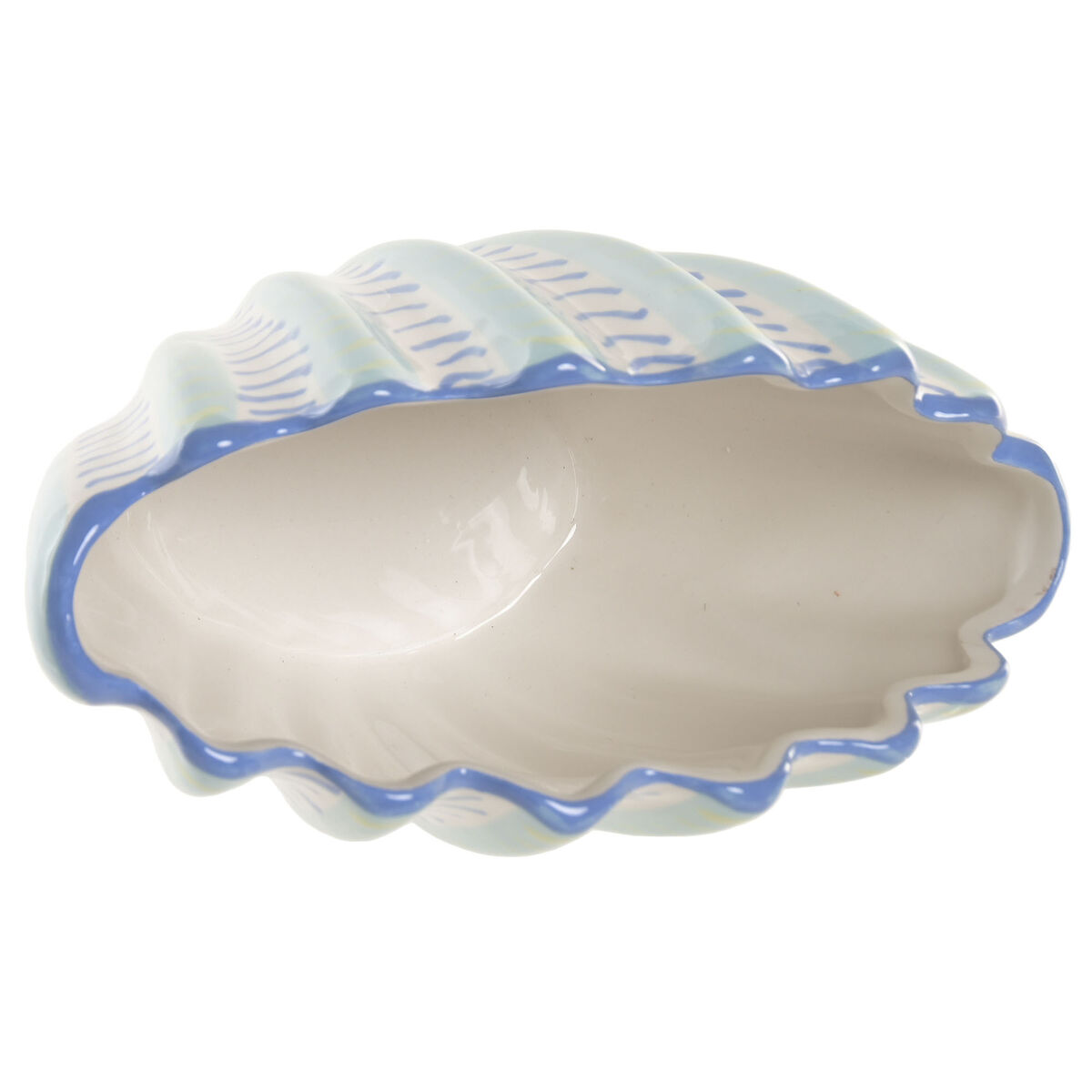 Vaas Home ESPRIT Hemelsblauw Keramiek Schelp Mediterrane 22 X 11,3 X 15 CM