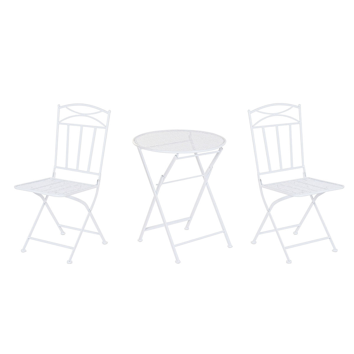Tafel met twee stoelen Home ESPRIT Wit 60 x 60 x 70 cm