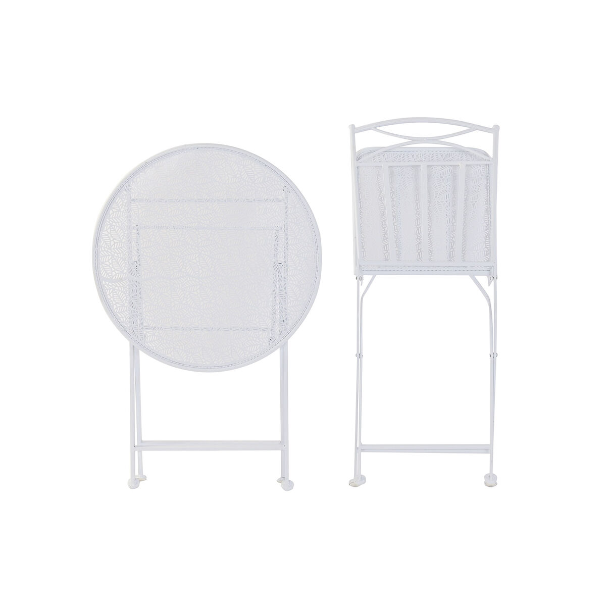 Tafel met twee stoelen Home ESPRIT Wit 60 x 60 x 70 cm