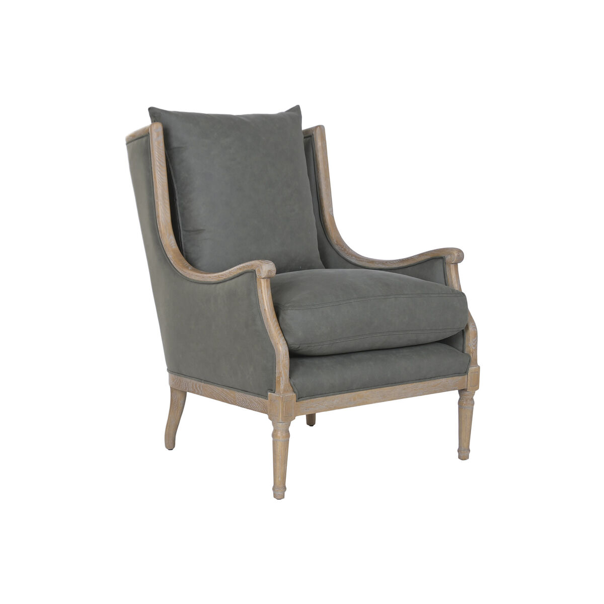 Armstoel Home ESPRIT Bruin Groen Polyester Essenhout 74,5 X 85 X 98 CM