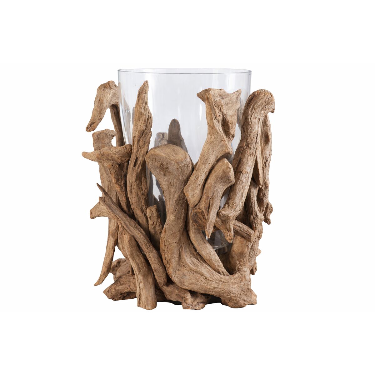 Vaas Home ESPRIT Bruin Kristal Teakboom Natuurlijk 40 x 40 x 50 cm