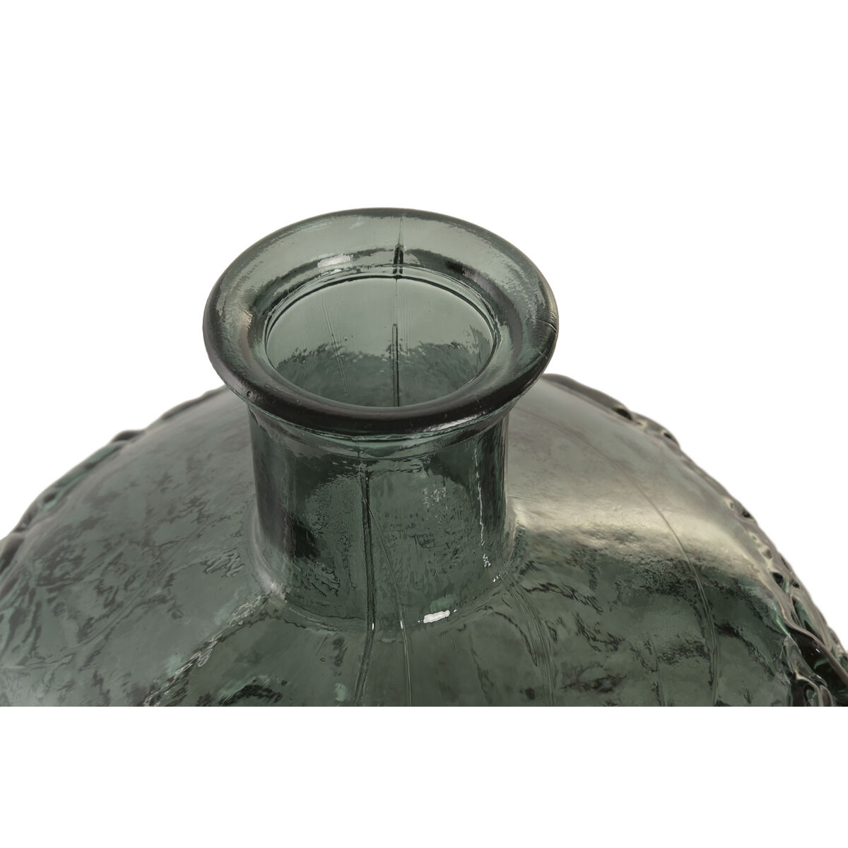 Vaas Home ESPRIT Groen Gerecycled glas Tropisch Blad van een plant 32 x 32 x 43 cm