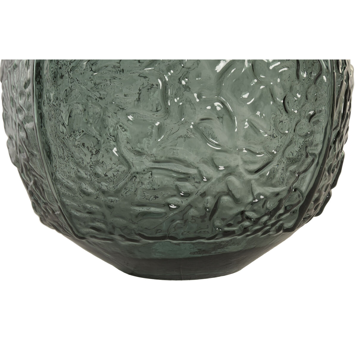 Vaas Home ESPRIT Groen Gerecycled glas Tropisch Blad van een plant 32 x 32 x 43 cm