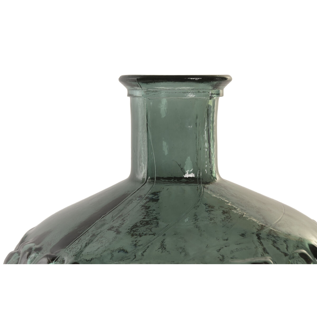Vaas Home ESPRIT Groen Gerecycled glas Tropisch Blad van een plant 32 x 32 x 43 cm