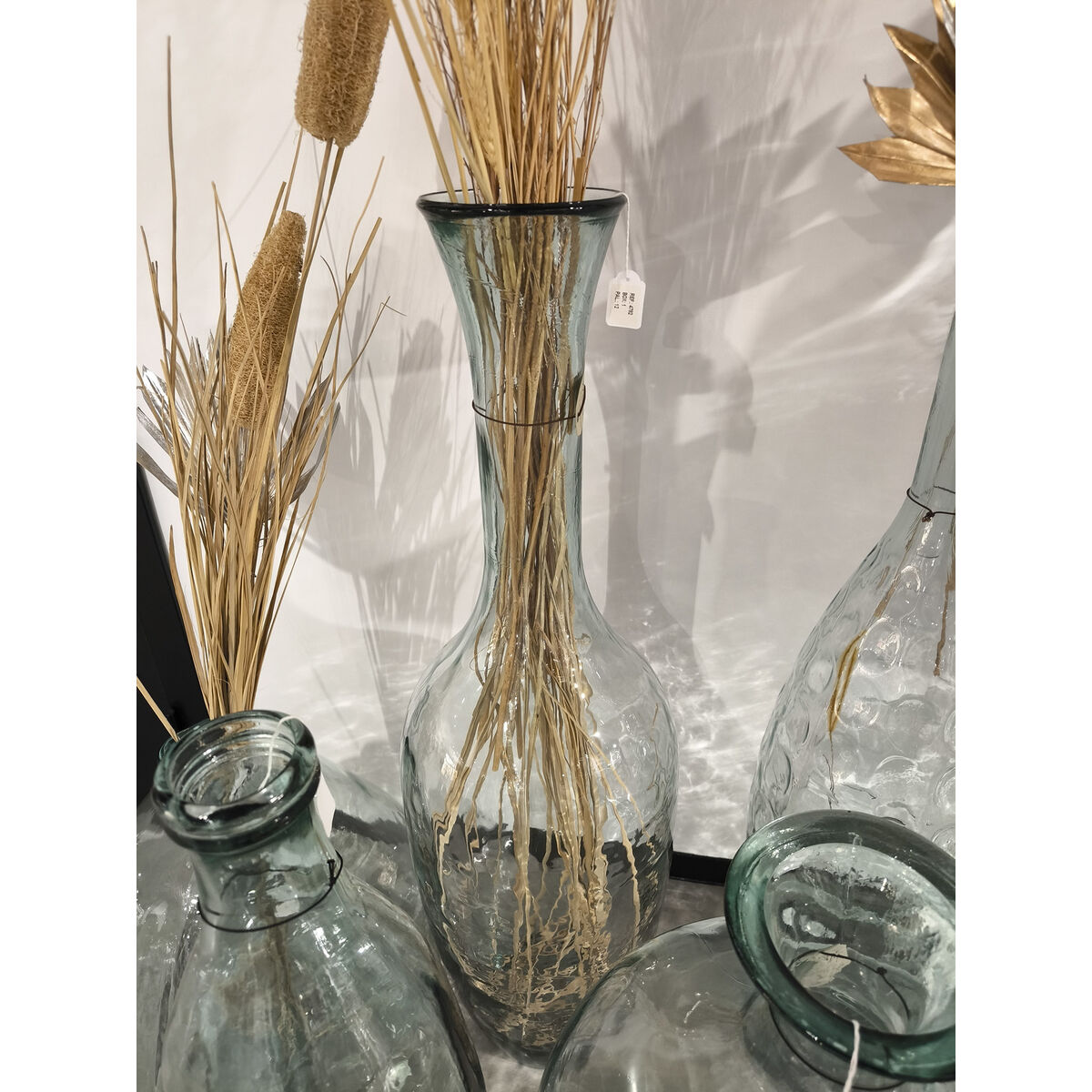 Vaas Home ESPRIT Transparant Gerecycled glas Traditionele stijl Stads 30 x 30 x 100 cm