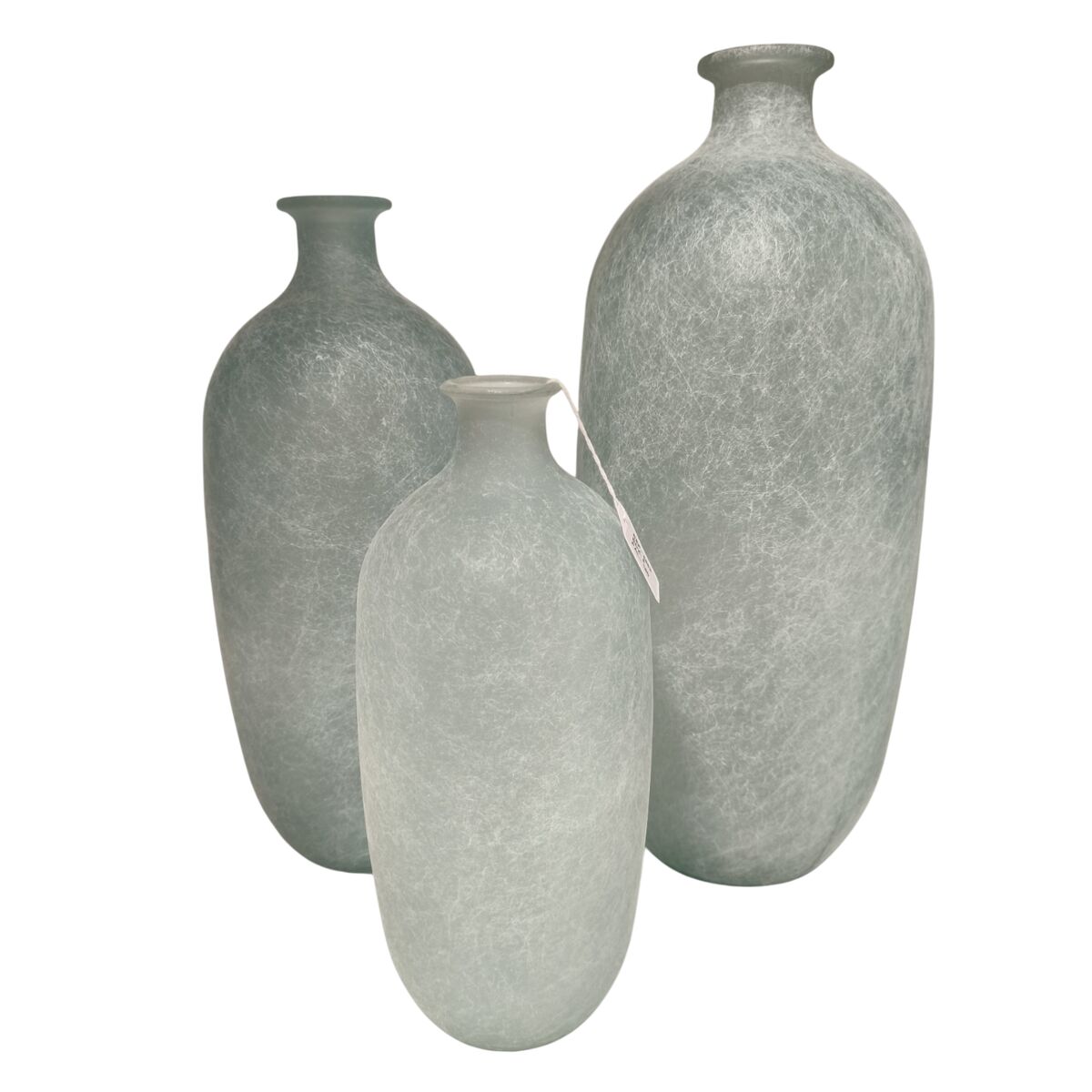 Vaas Home ESPRIT Hemelsblauw Gerecycled glas Mediterrane 19 x 19 x 45 cm