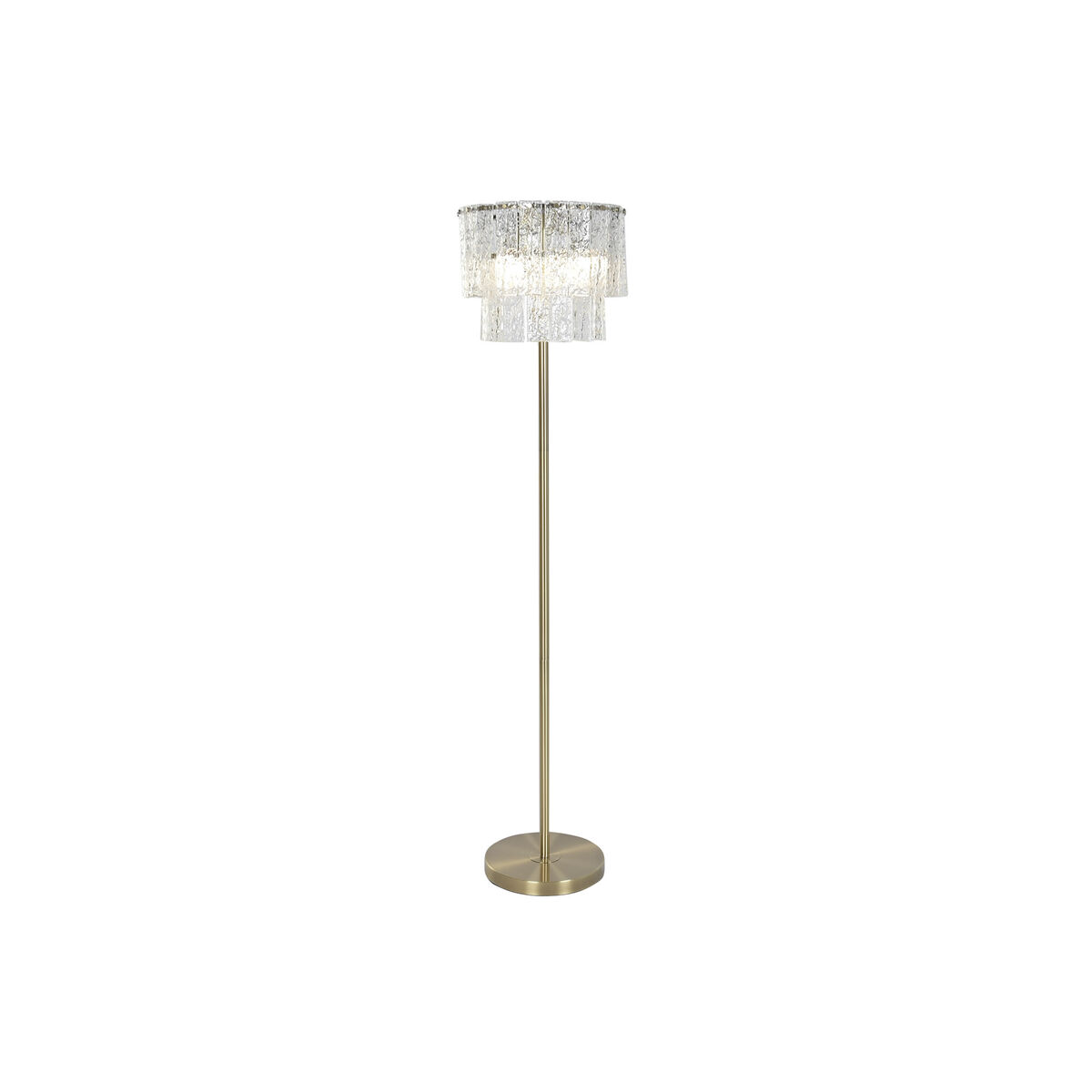 Vloerlamp Home ESPRIT Transparant Gouden 25 W 220 V 38 x 38 x 160 cm