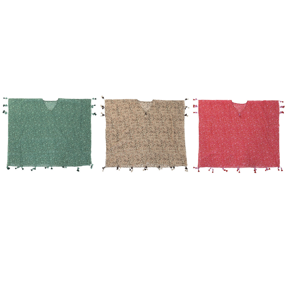 Sarong Home ESPRIT Bruin Groen Roze (3 Stuks)