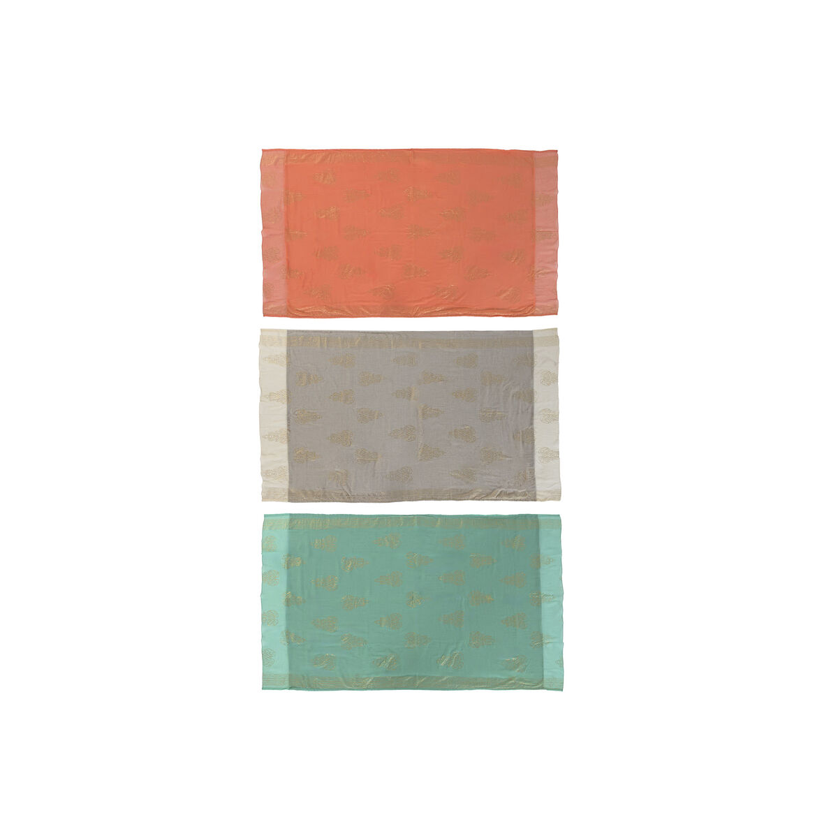 Strandhanddoek Home ESPRIT Groen Beige Gouden Koraal Polyester Katoen (3)