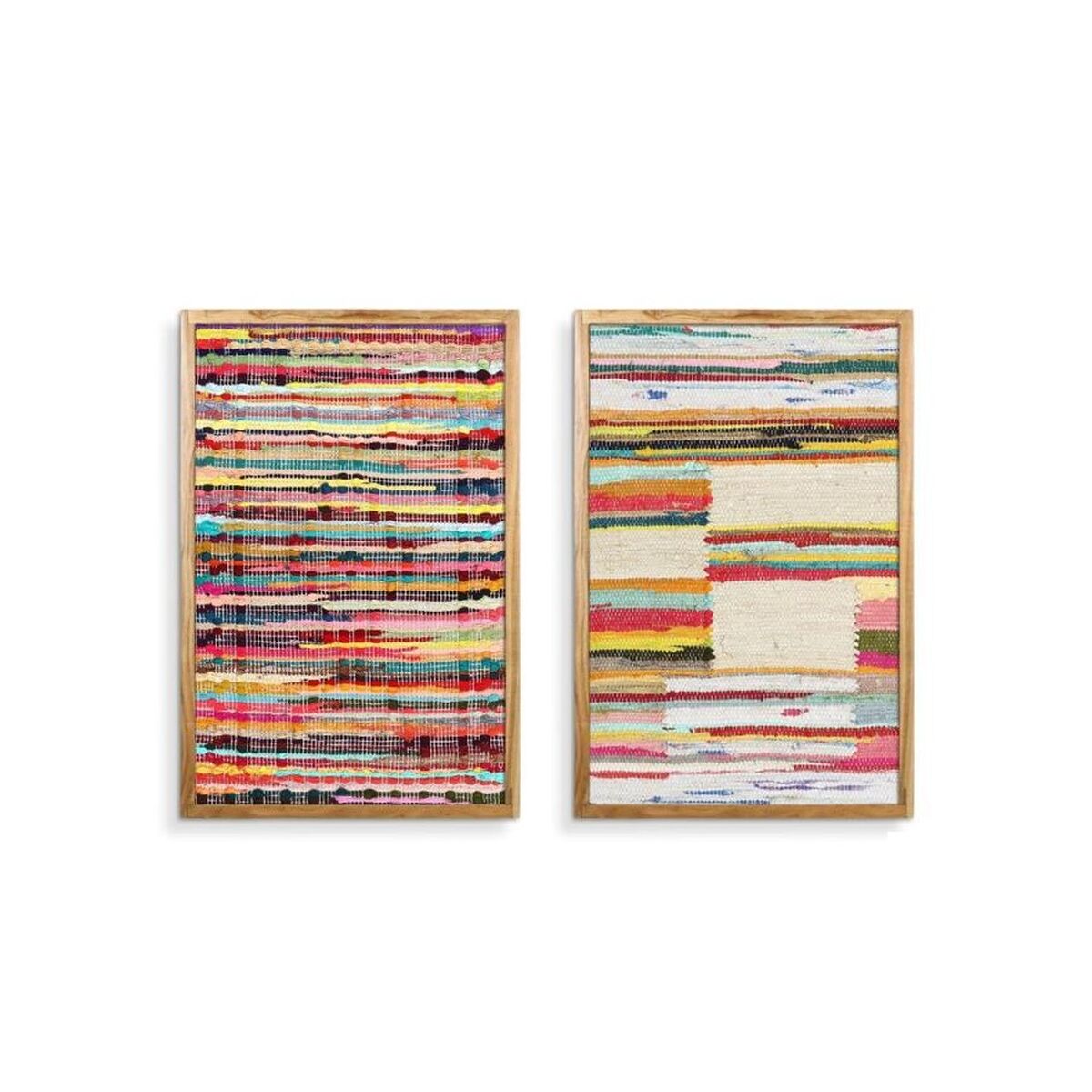 Schilderij Home ESPRIT Boho Met reliëf 60 x 3 x 90 cm (2 Stuks)