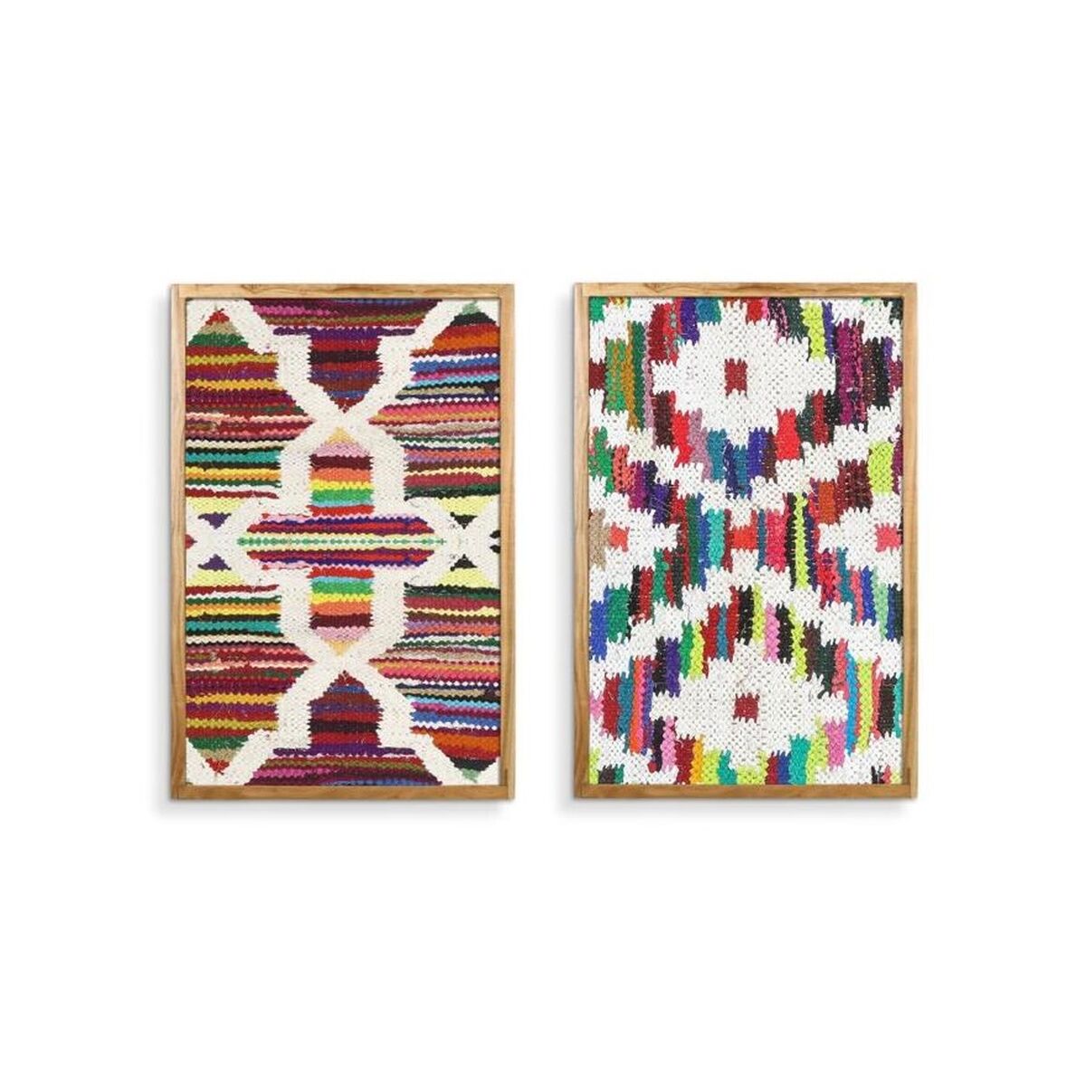 Schilderij Home ESPRIT Boho Met reliëf 40 x 3 x 60 cm (2 Stuks)