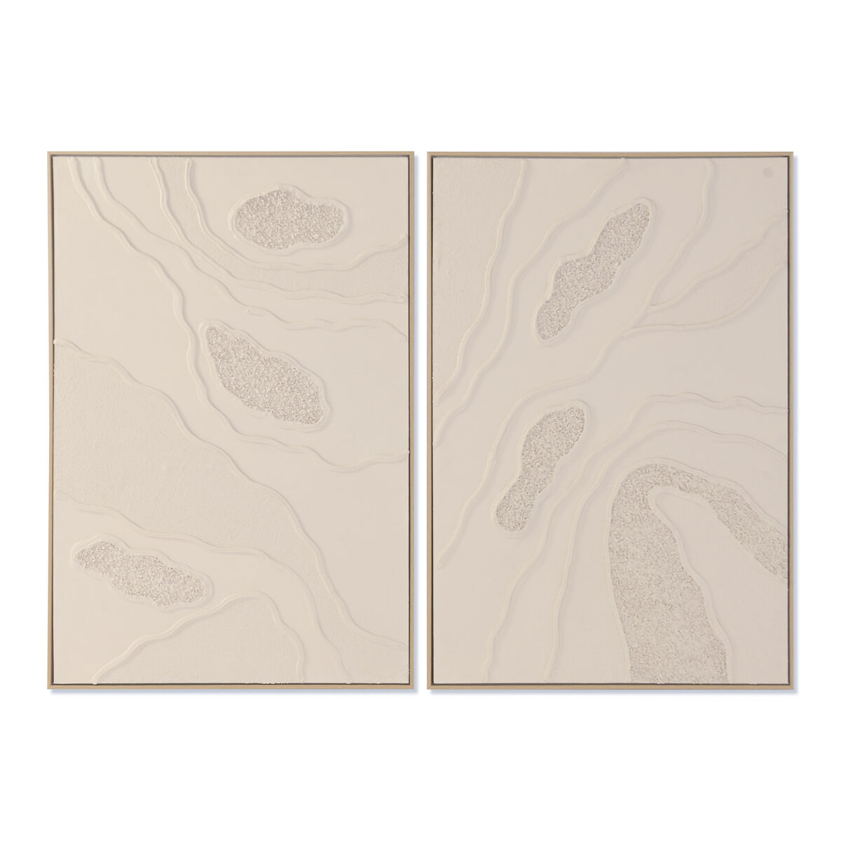 Schilderij Home ESPRIT Beige Modern Stads 62 x 4,5 x 92 cm (2 Stuks)
