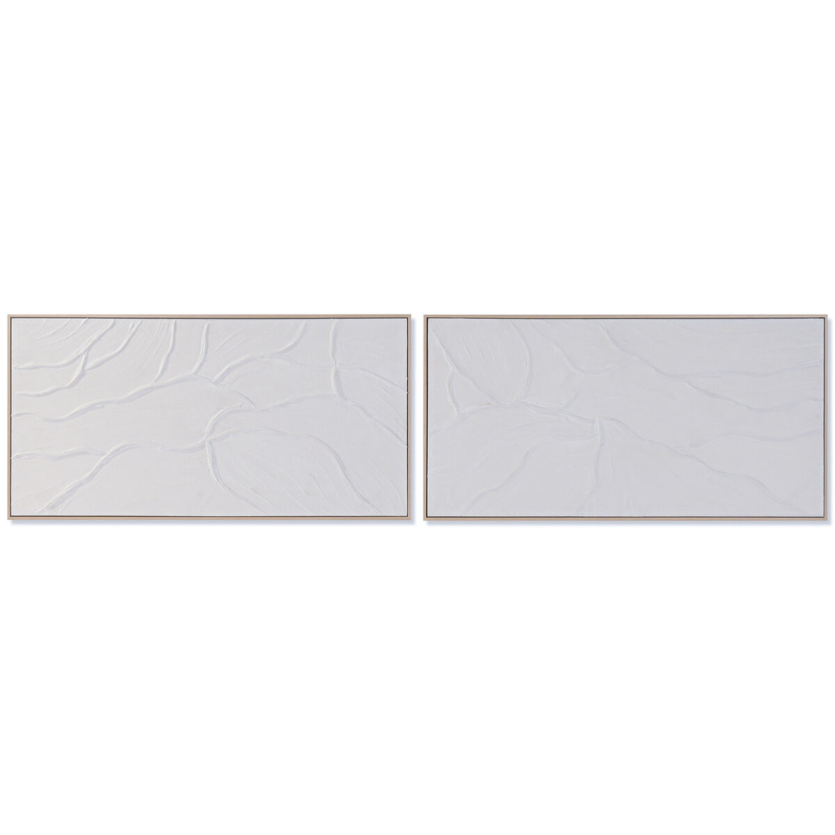 Schilderij Home ESPRIT Wit Modern Scandinavisch (2 Stuks)