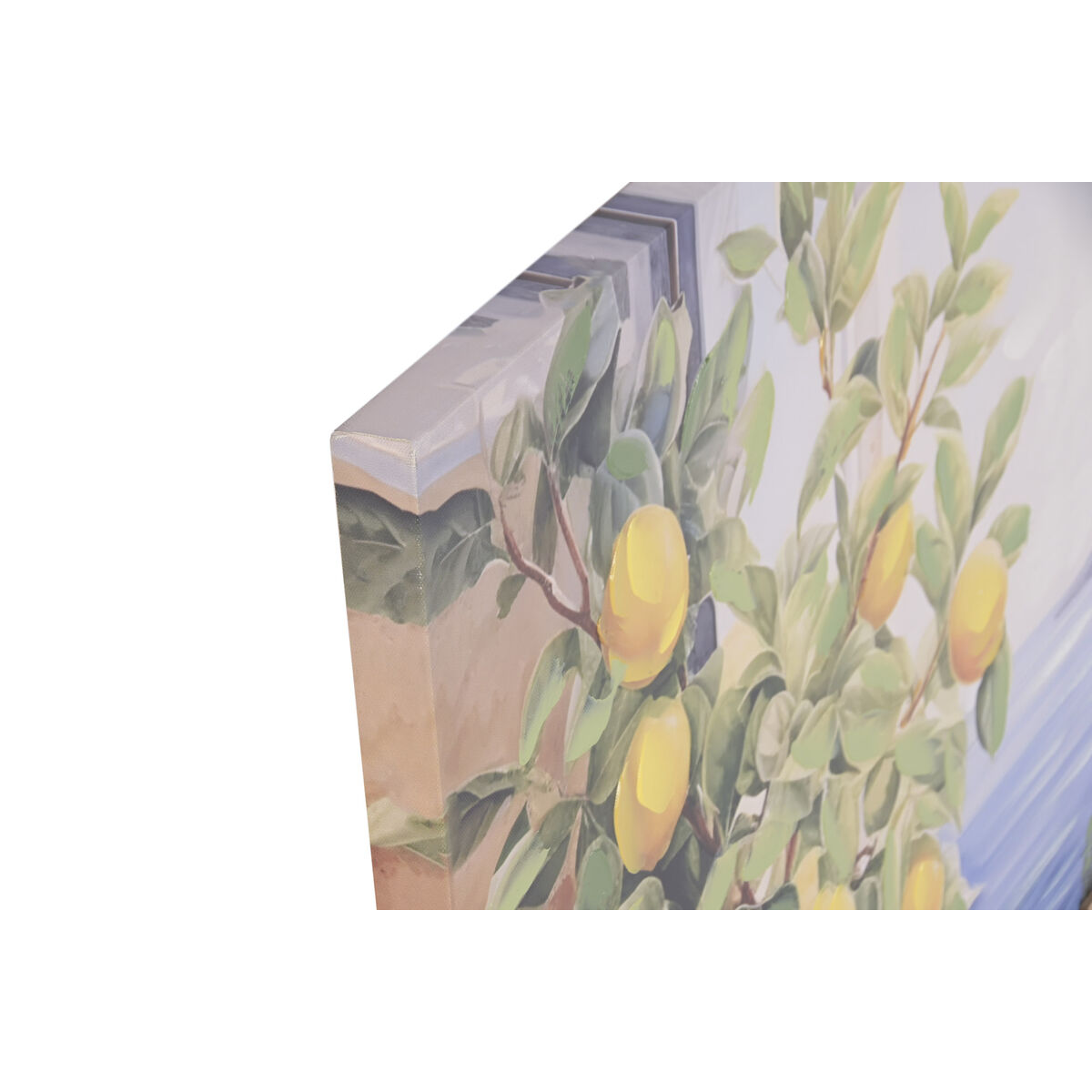 Canvas Home ESPRIT Geel Blauw Mediterrane 100 x 3 x 70 cm (2 Stuks)