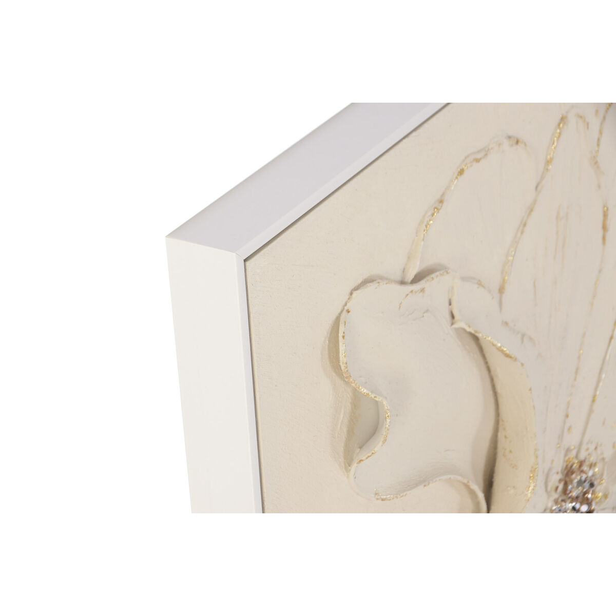 Canvas Home ESPRIT Beige Bloem Shabby Chic 82 x 4,5 x 82 cm (2 Stuks)