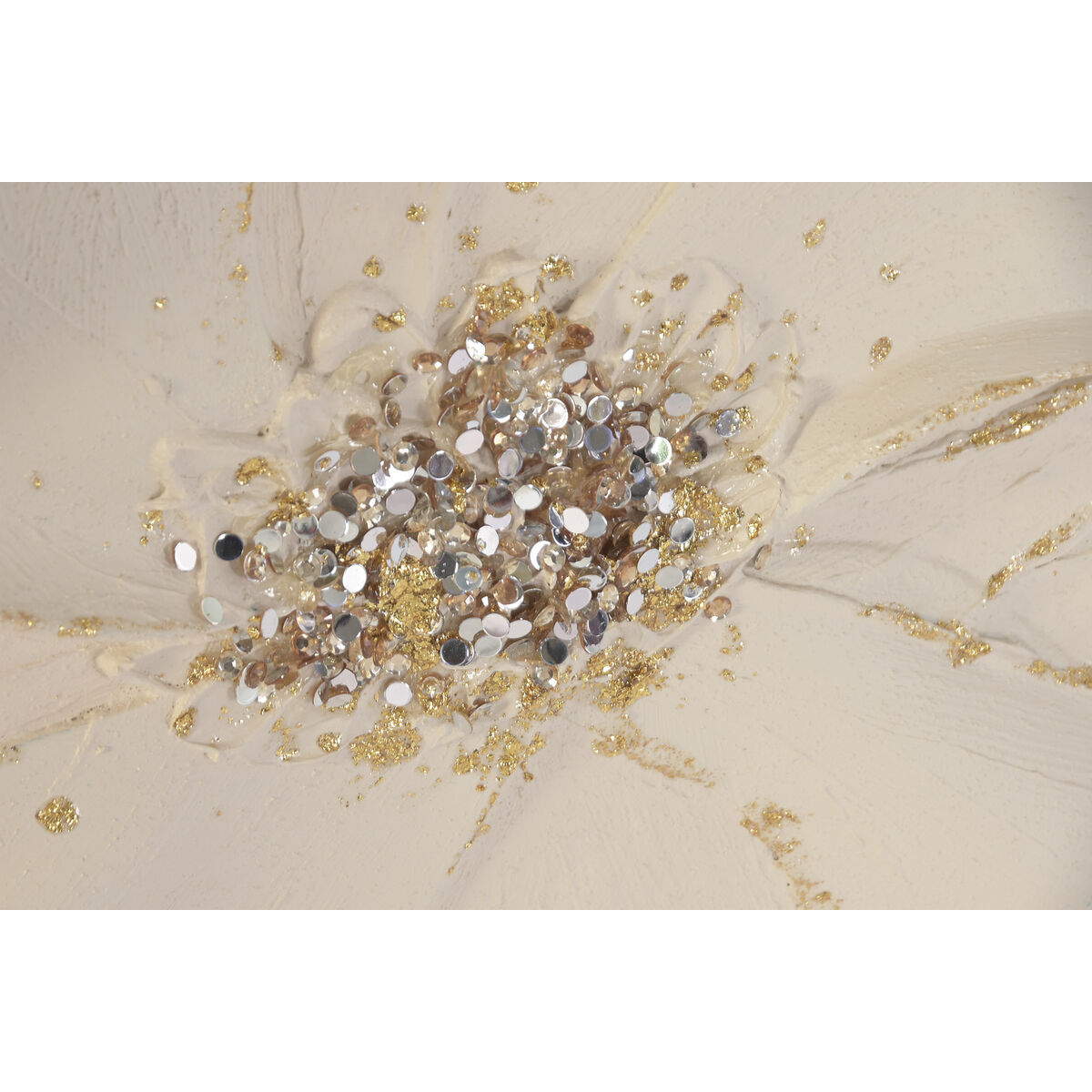 Canvas Home ESPRIT Beige Bloem Shabby Chic 82 x 4,5 x 82 cm (2 Stuks)