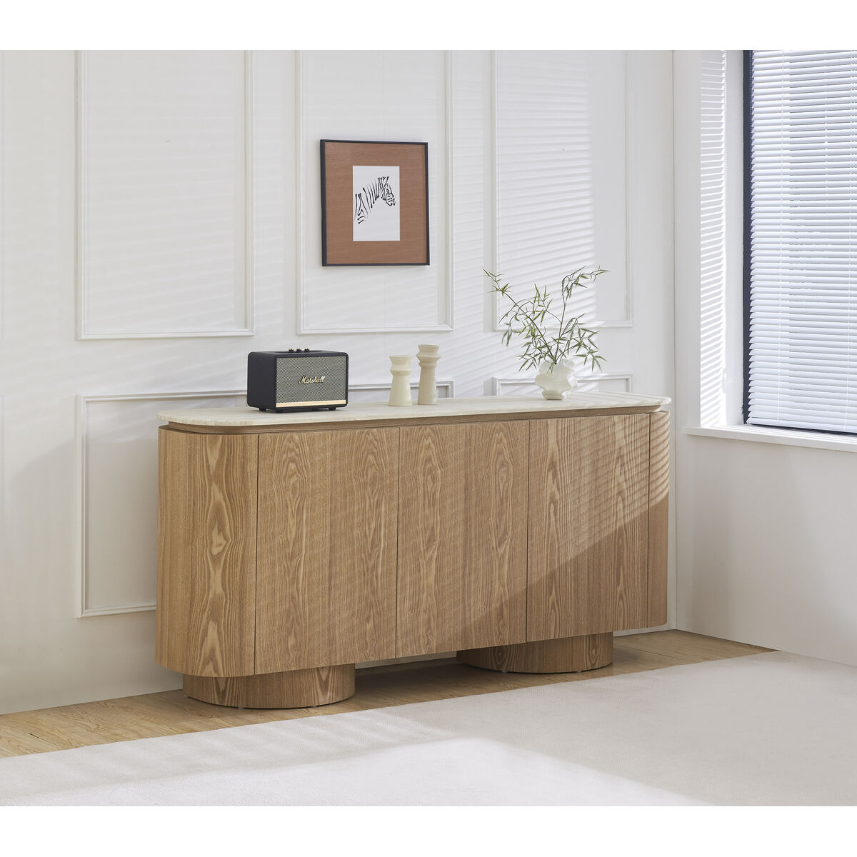 Dressoir Home ESPRIT Lichtbruin Graniet Hout MDF 180 x 40 x 85 cm
