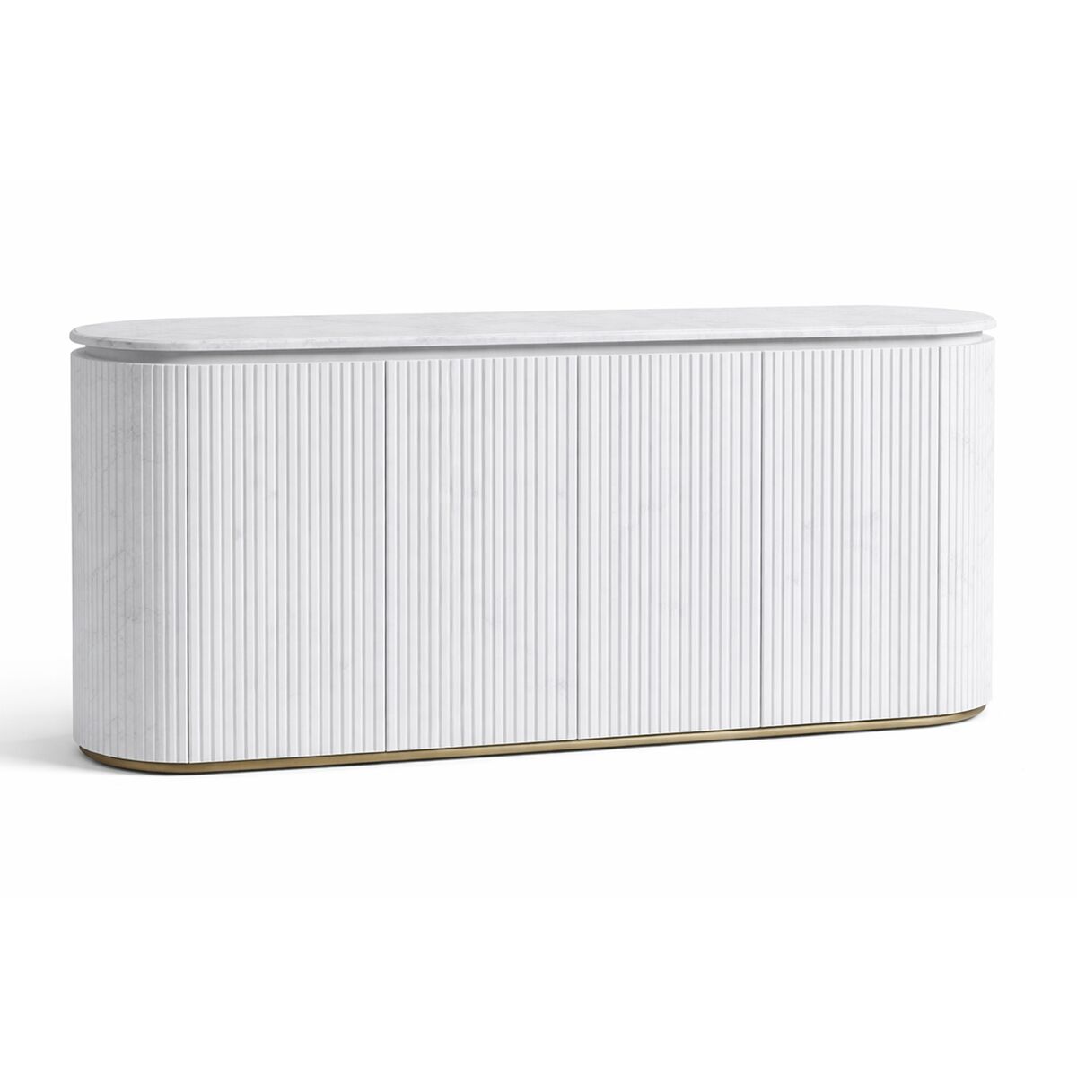 Dressoir Home ESPRIT Wit Graniet Hout MDF 180 x 40 x 85 cm