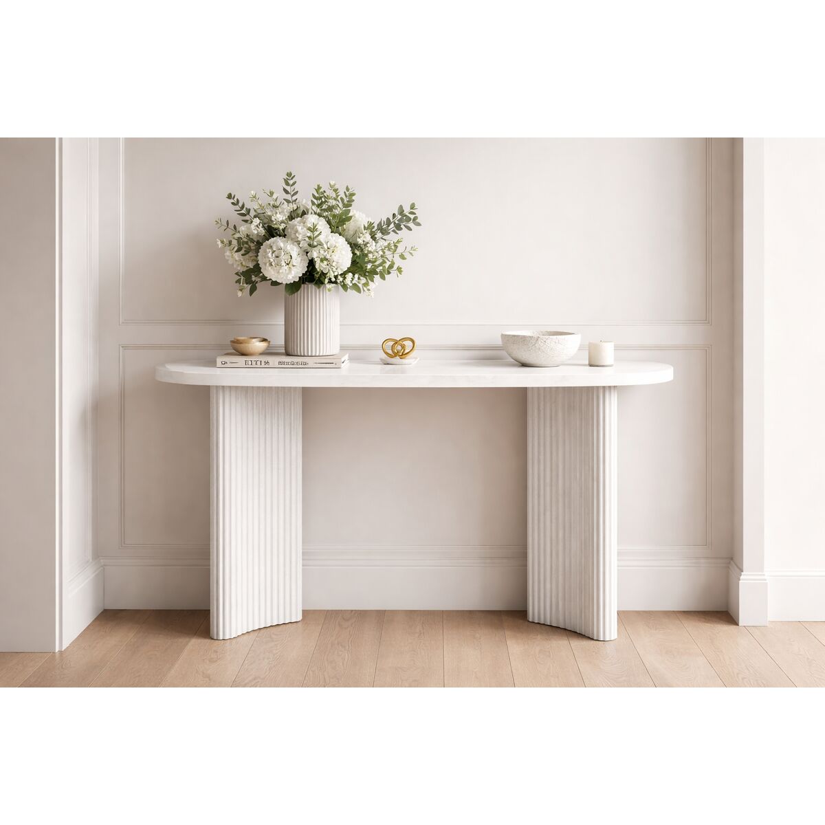 Bijzettafel Home ESPRIT Wit 150 x 40 x 78 cm