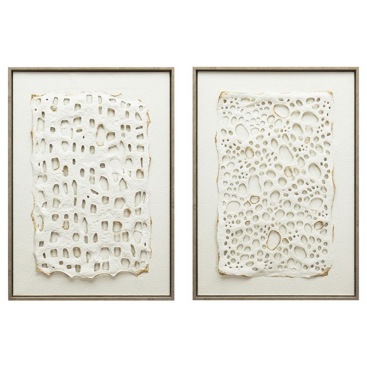 Canvas Home ESPRIT Wit Modern 50 x 3 x 70 cm (2 Stuks)