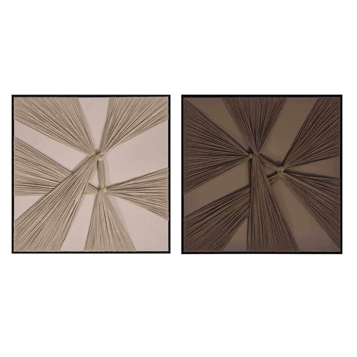 Schilderij Home ESPRIT Beige Modern 60 x 3 x 60 cm (2 Stuks)